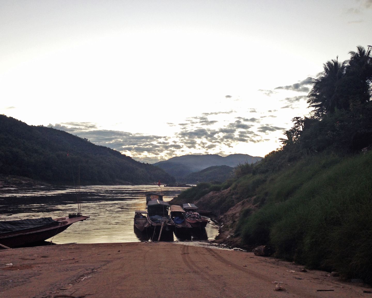 Arriving in Pakbeng, Laos