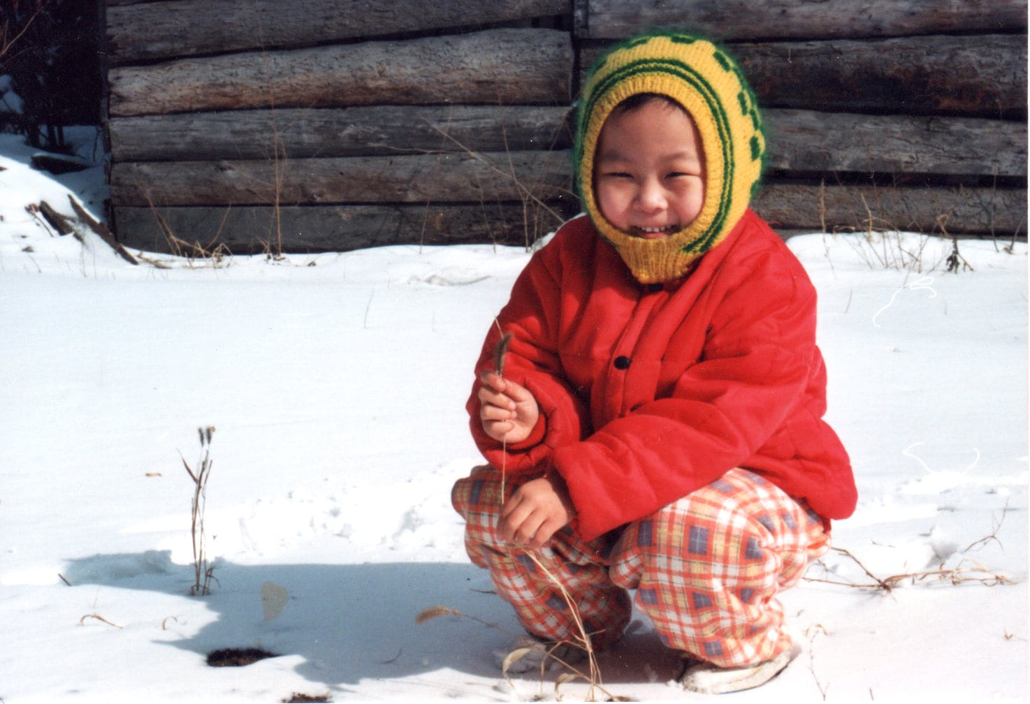 Young Julie enjoying winter in Harbin.