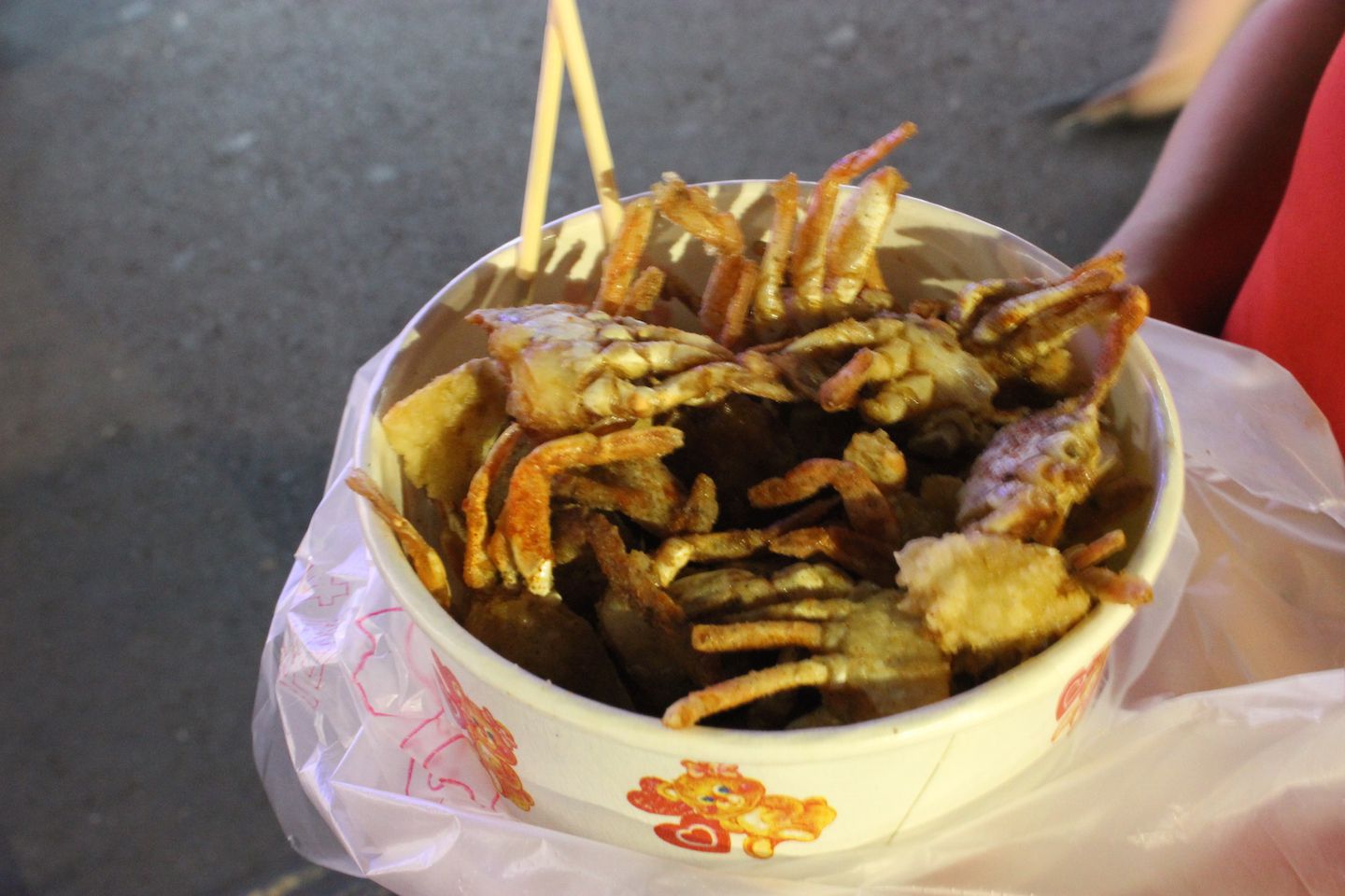 Baby soft shell crabs