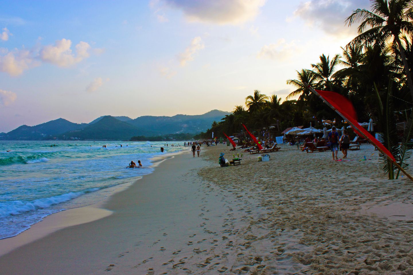 Beautiful sunset at Chaweng Beach, Koh Samui, Thailand
