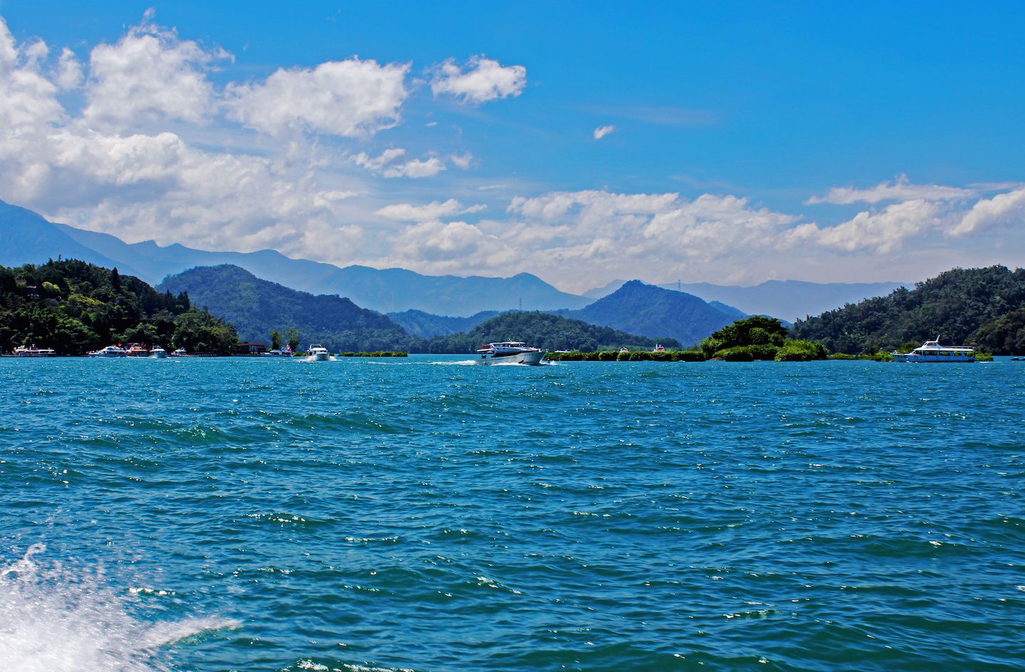 Boat ride at Sun Moon Lake