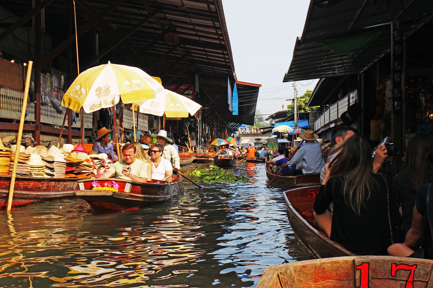 Boats at the floating market, Bangkok, Thailand
