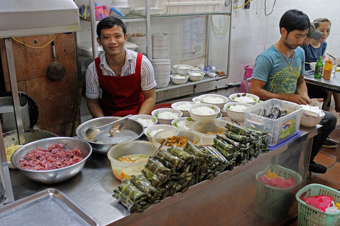 Bun bo nam bo chef at 67 Hang Dieu