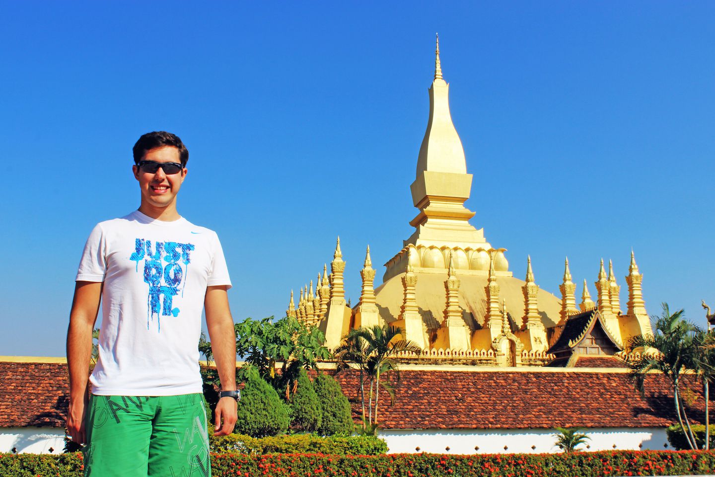 Carlos at Pha That Luang, Vientiane, Laos