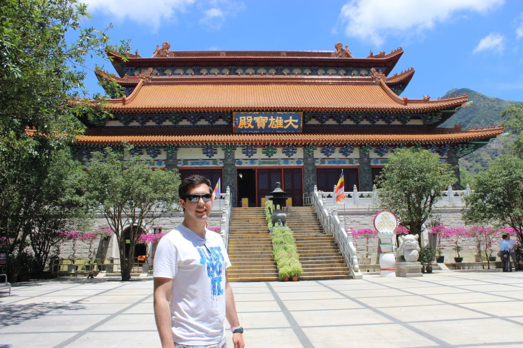 Carlos at Po Lin Monastery.
