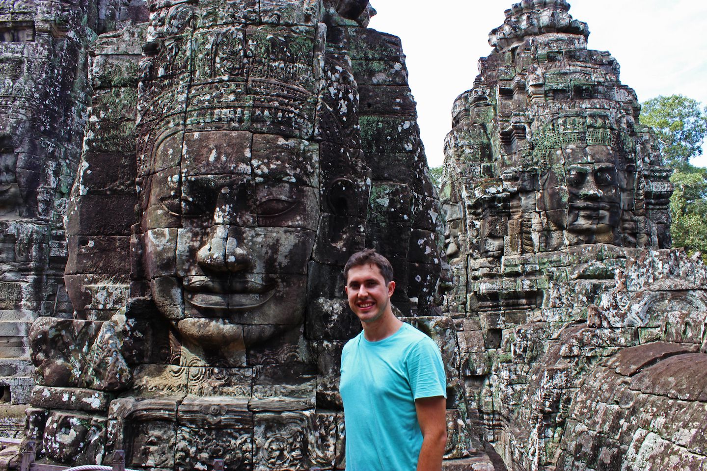 Carlos at the Bayon in Angkor Thom