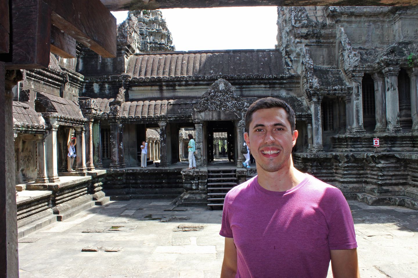 Carlos at the top level of Angkor Wat