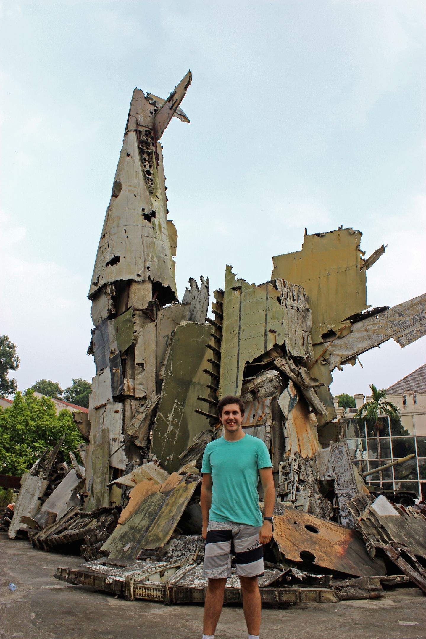 Carlos at the War Museum in Hanoi