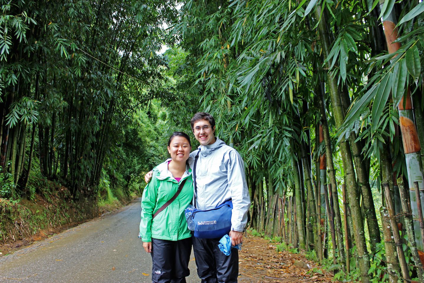 Carlos & Julie at bamboo path