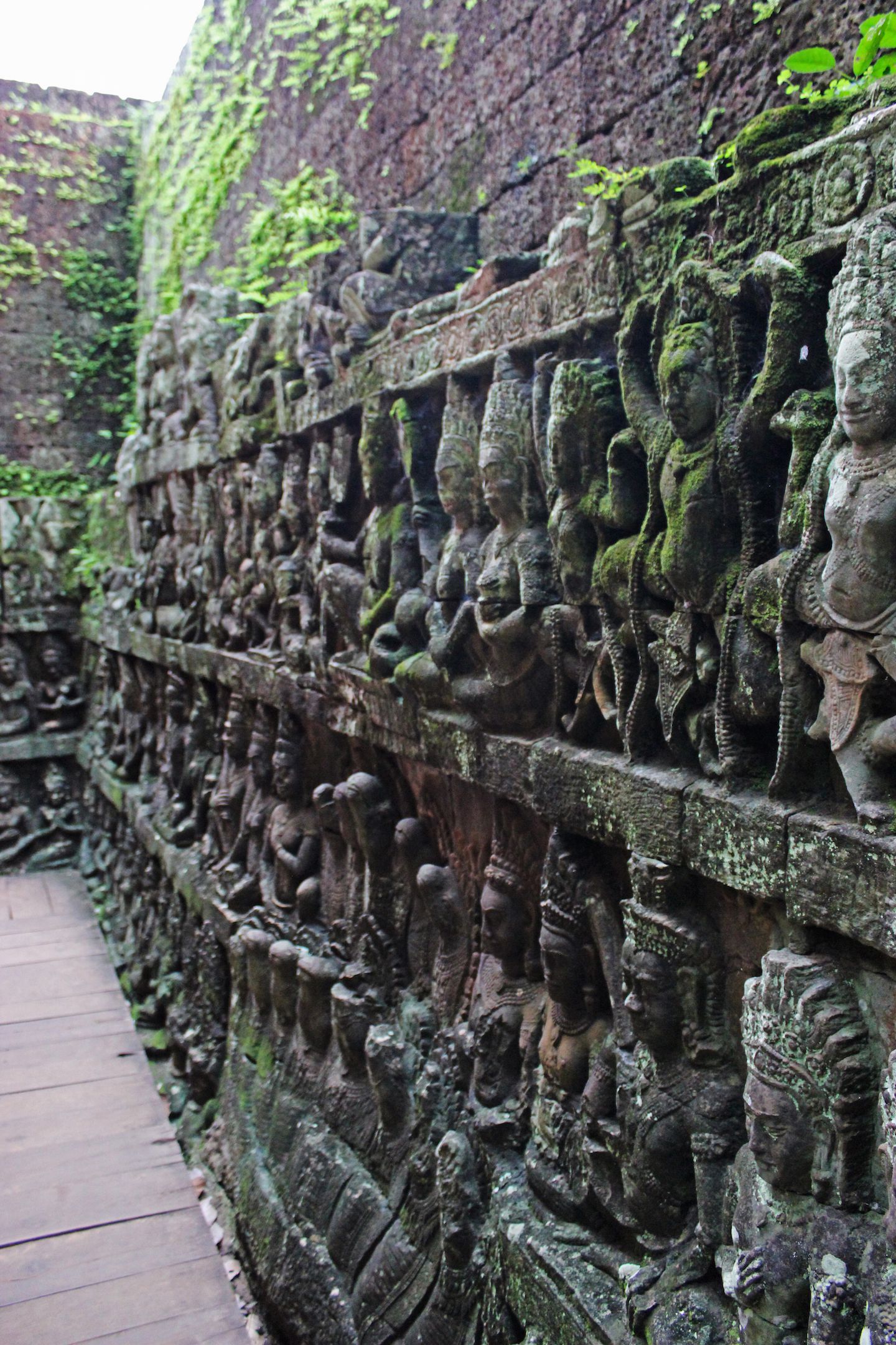 Carvings at the Leper King Terrace