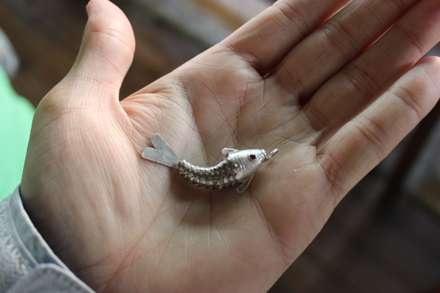 Crafted silver fish, Inle Lake, Myanmar
