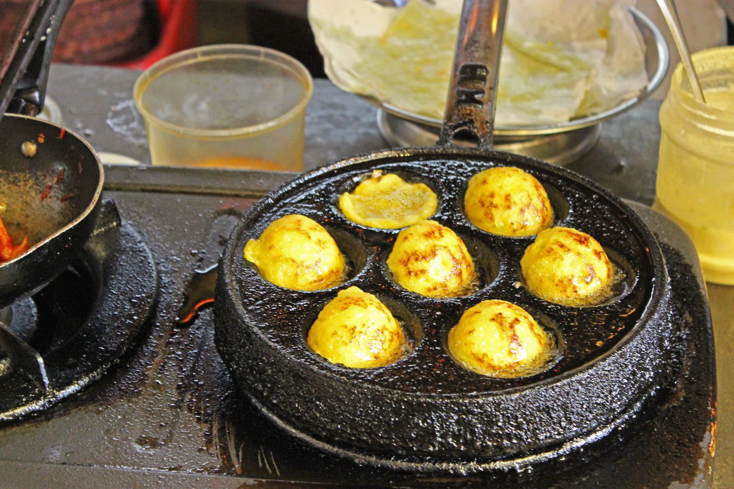Crispy baby pancakes
