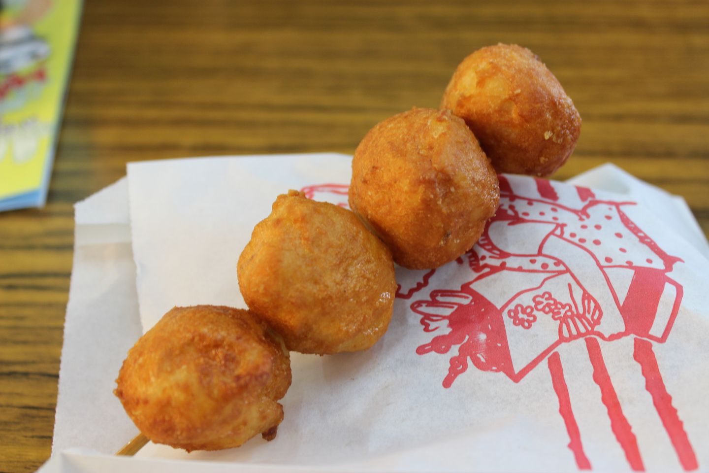 Cuttlefish balls on skewers