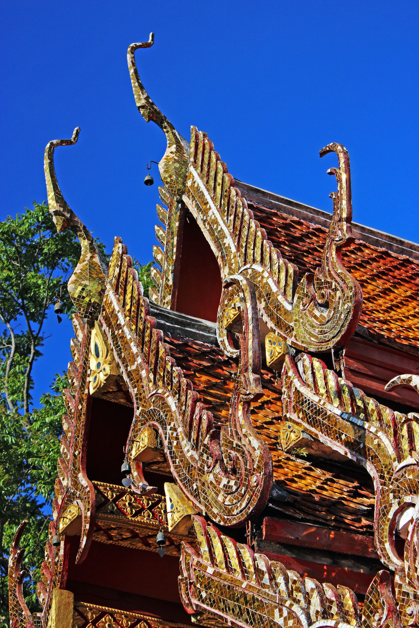 Decorated gables at Wat Doi Suthep in Chiang Mai