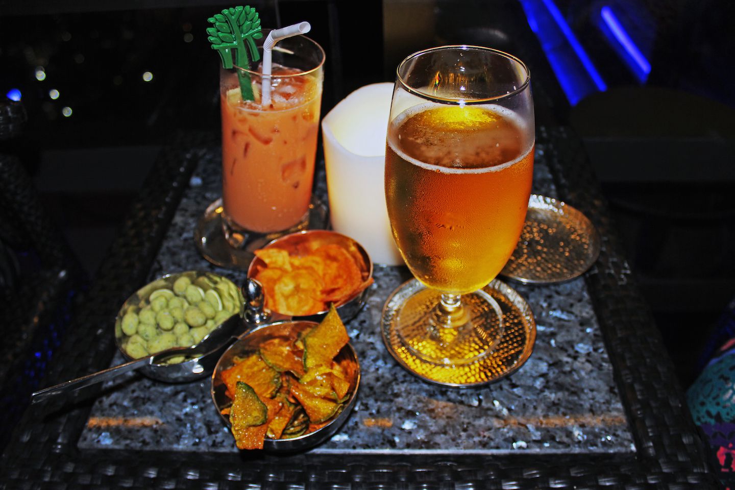 Drinks at the Vertigo Moon Bar, Bangkok, Thailand