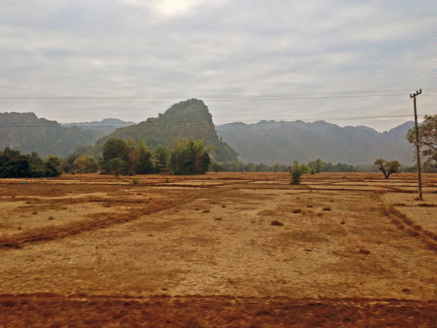 Driving on the roads of Konglor Village, Laos