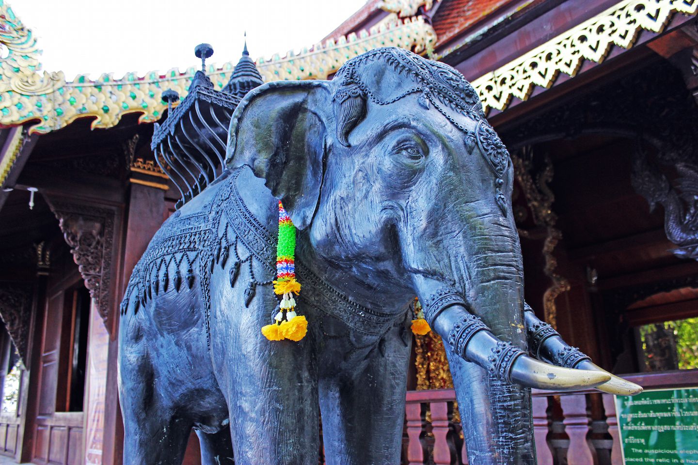 Elephant statue at Wat Doi Suthep in Chiang Mai