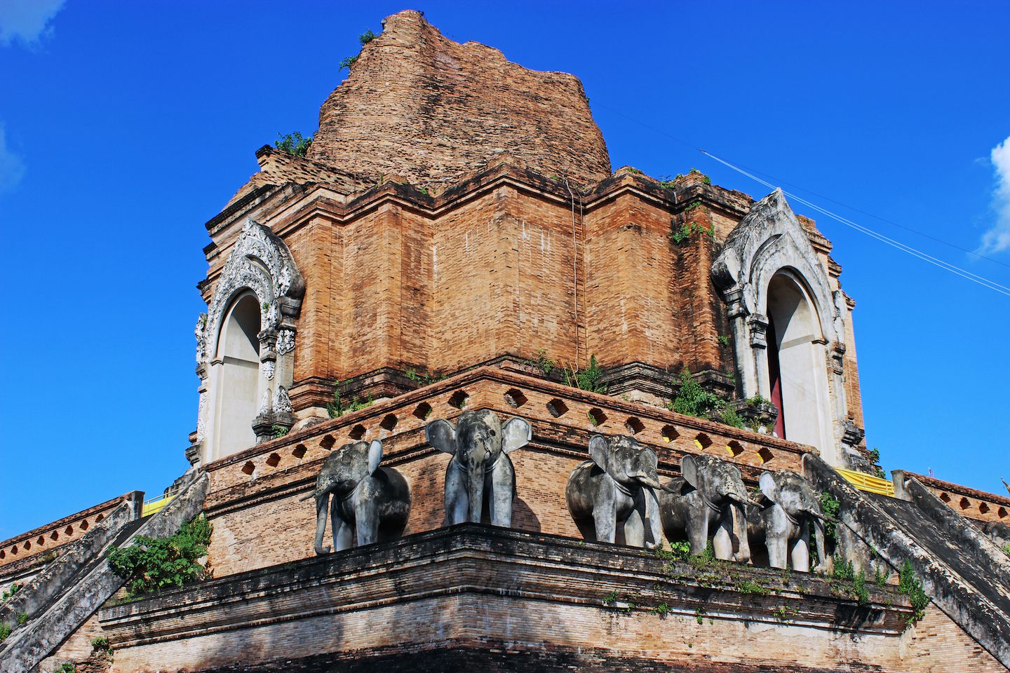 Elephant statues at Wat Chedi Luang in Chiang Mai