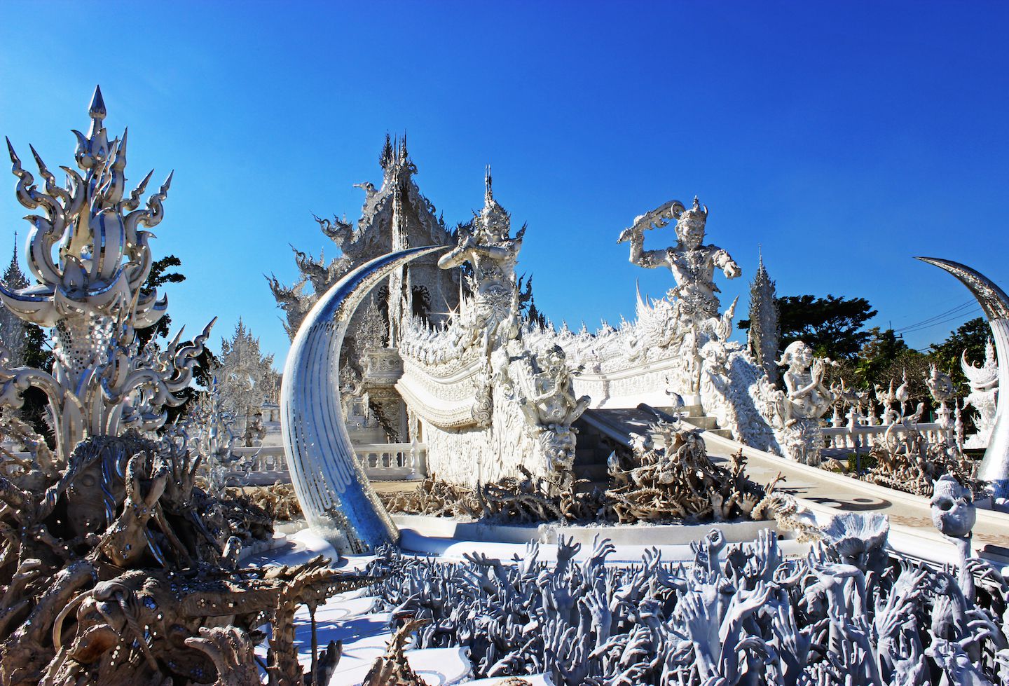 Entrance to the White Temple in Chiang Rai