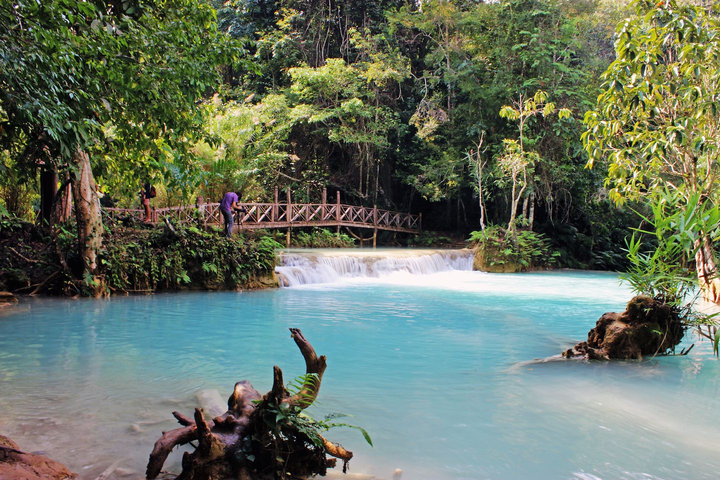 First pool at Kuang Si Waterfall, Luang Prabang, Laos