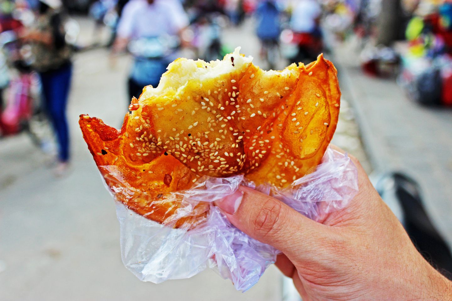 Fried banana pancake
