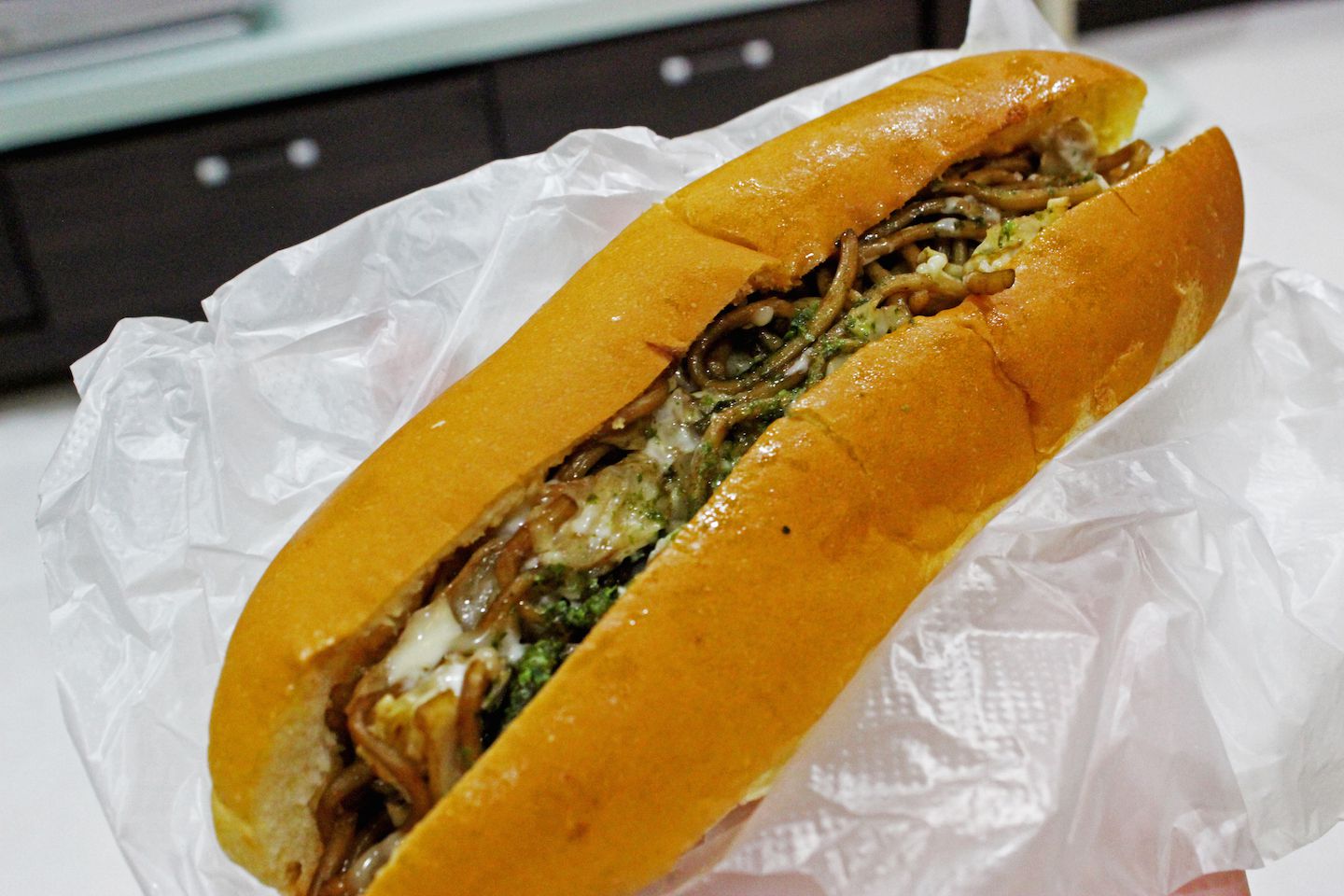 Fried noodle bun