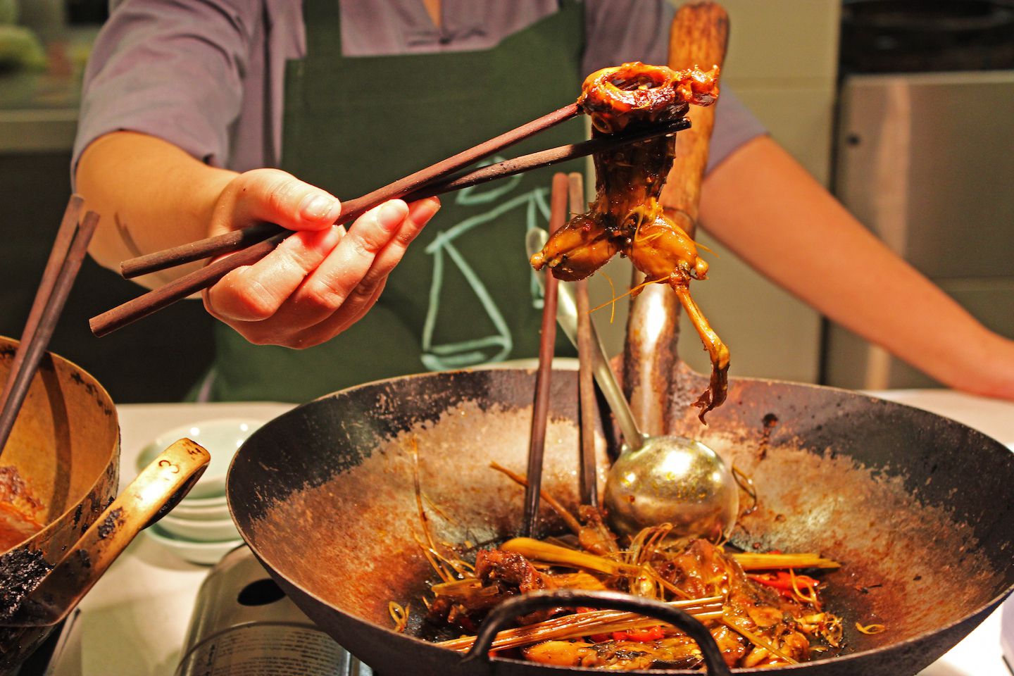 Frog - it does taste like chicken