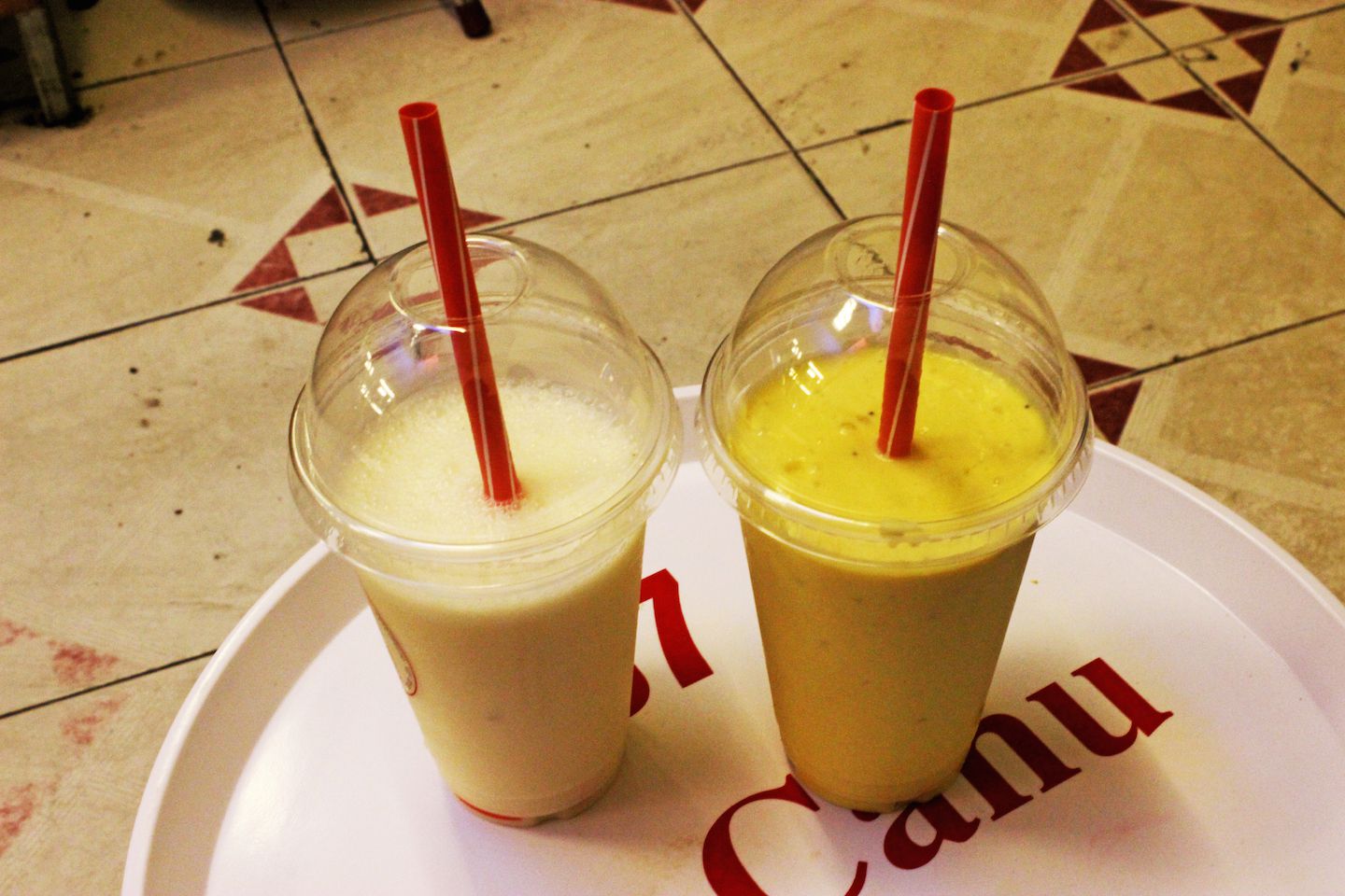 Fruit smoothies freshly made