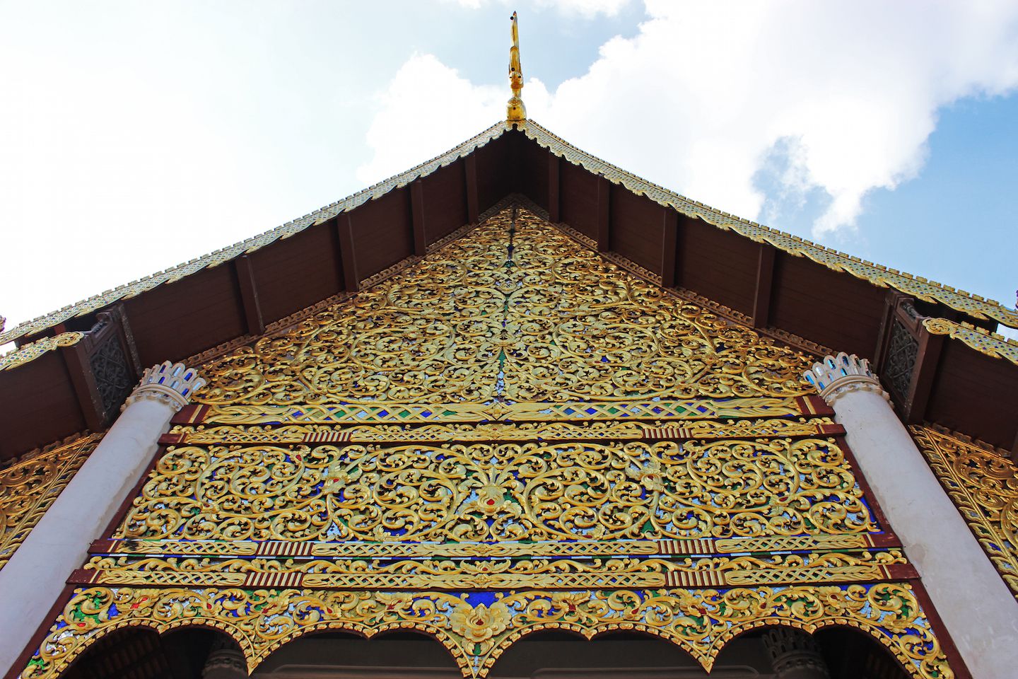 Gable of Wat Chedi Luang in Chiang Mai