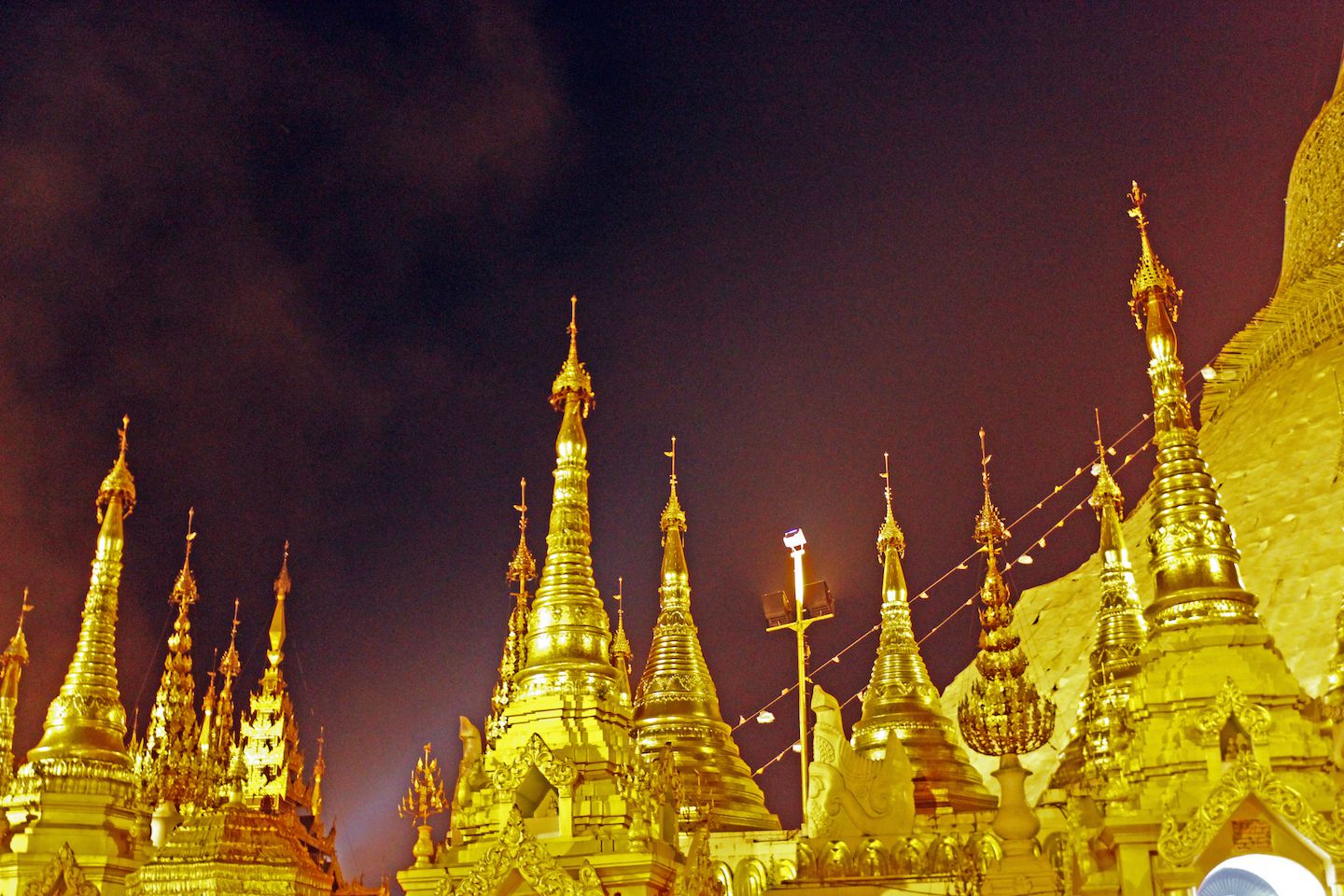 Golden stupas at Schwedagon Pagoda, Yangon, Myanmar