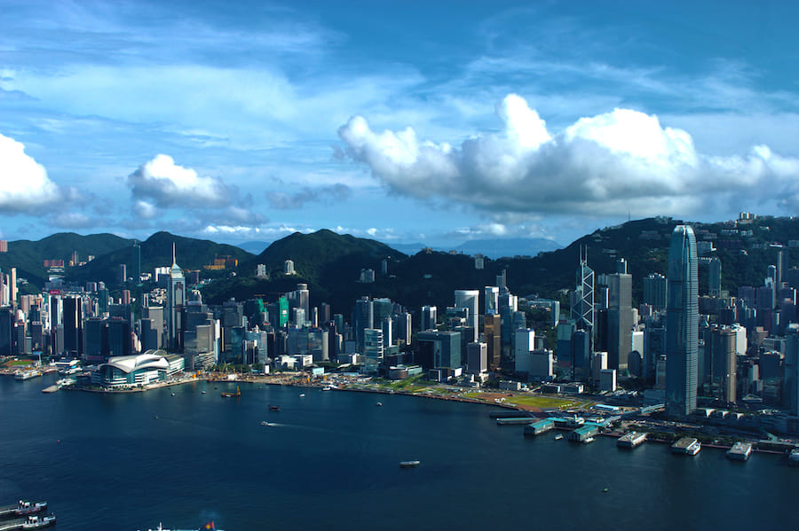 Hong Kong Island skyline from Sky100.