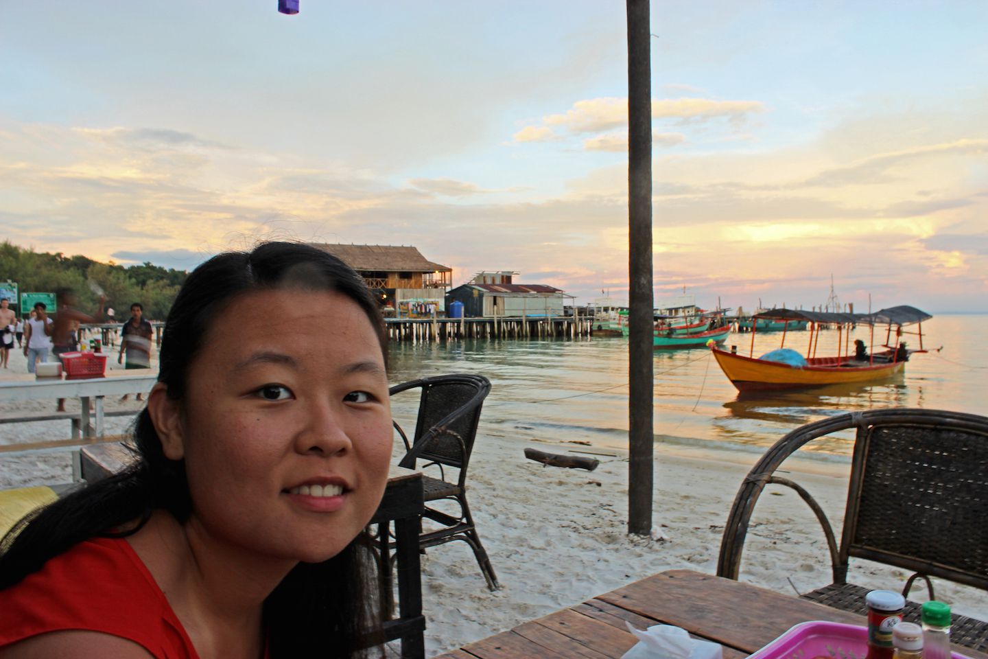 Julie enjoying the sunset