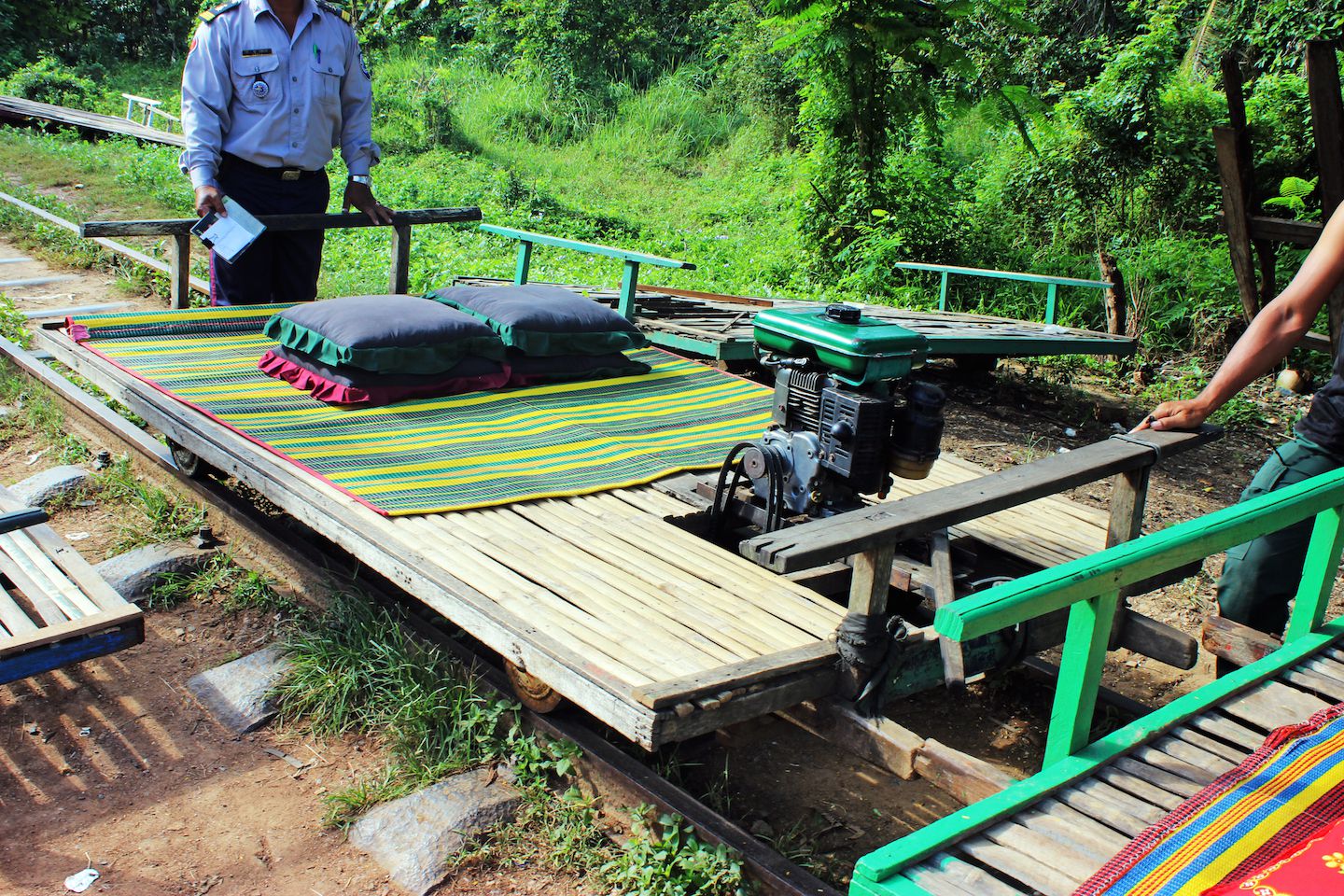 First sight of the bamboo train