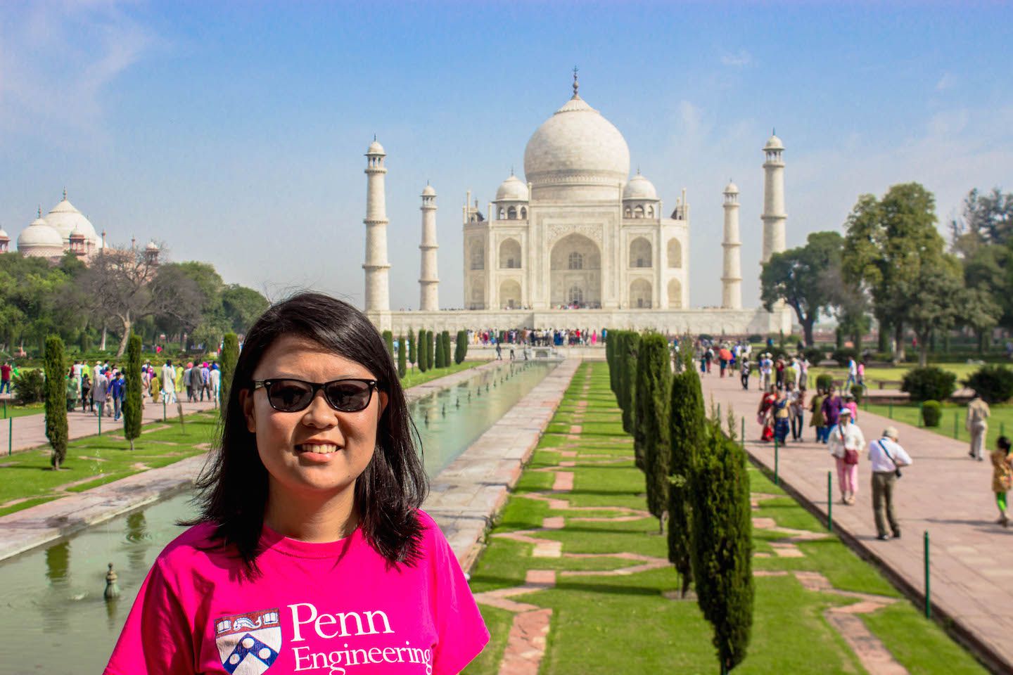 Julie at the Taj Mahal, Agra, India