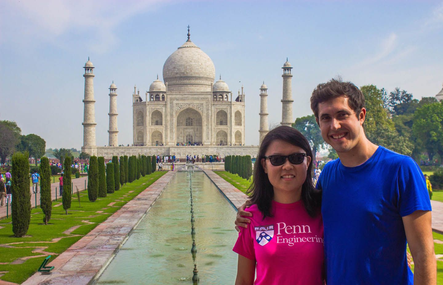 Julie and Carlos at the Taj Mahal, Agra, India
