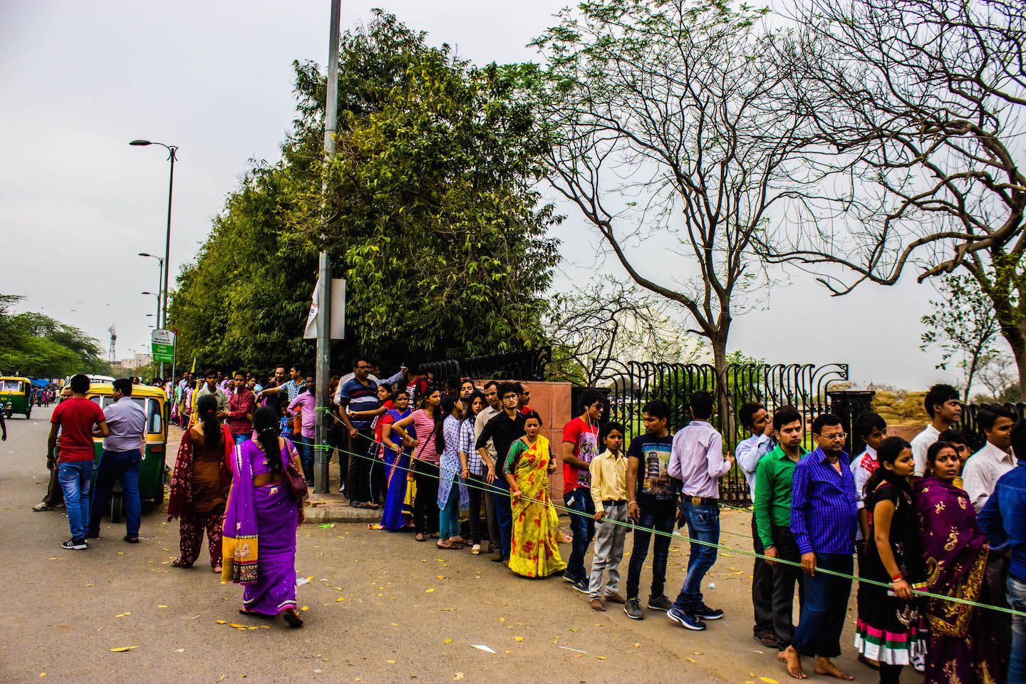 Line for the Lotus Temple, New Delhi, India
