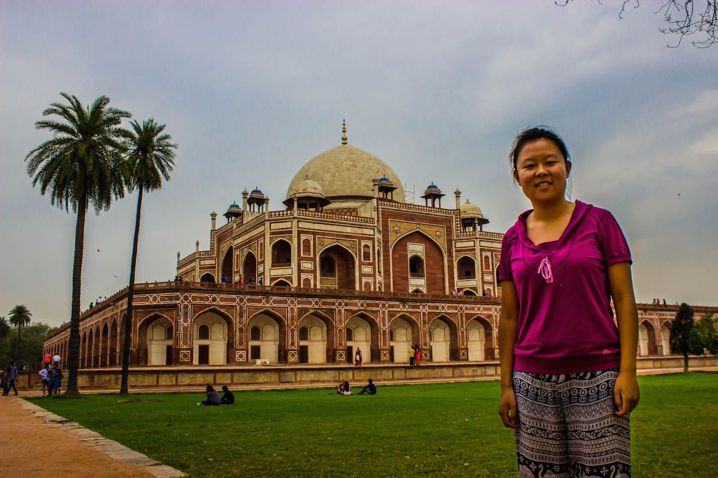 Julie at Humayun's Tomb, New Delhi, India