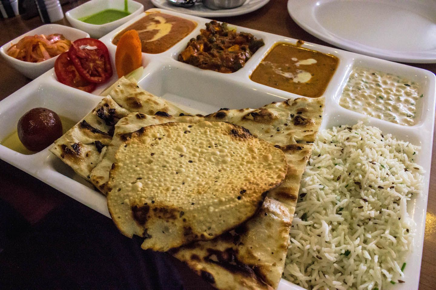 Our first thali set in India