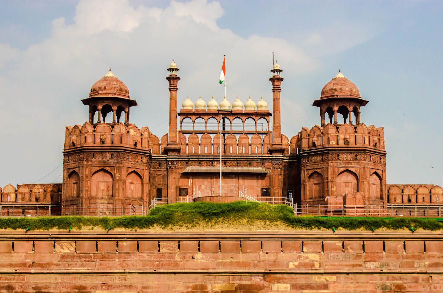 Front view of Lahore Gate, Red Fort, New Delhi, India