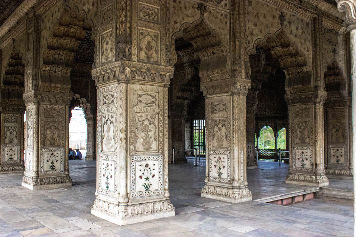 Detailed decoration at the Red Fort, New Delhi, India