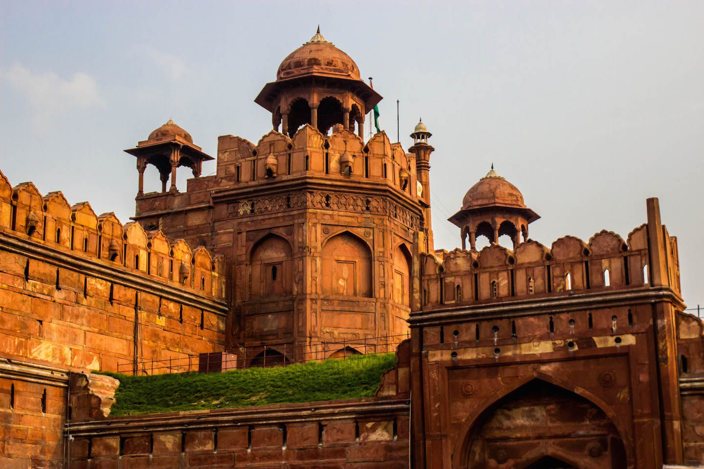 Towers at the Red Fort, New Delhi, India