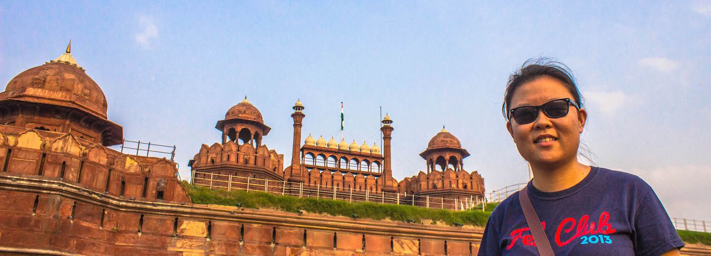 Julie at the Red Fort, New Delhi, India