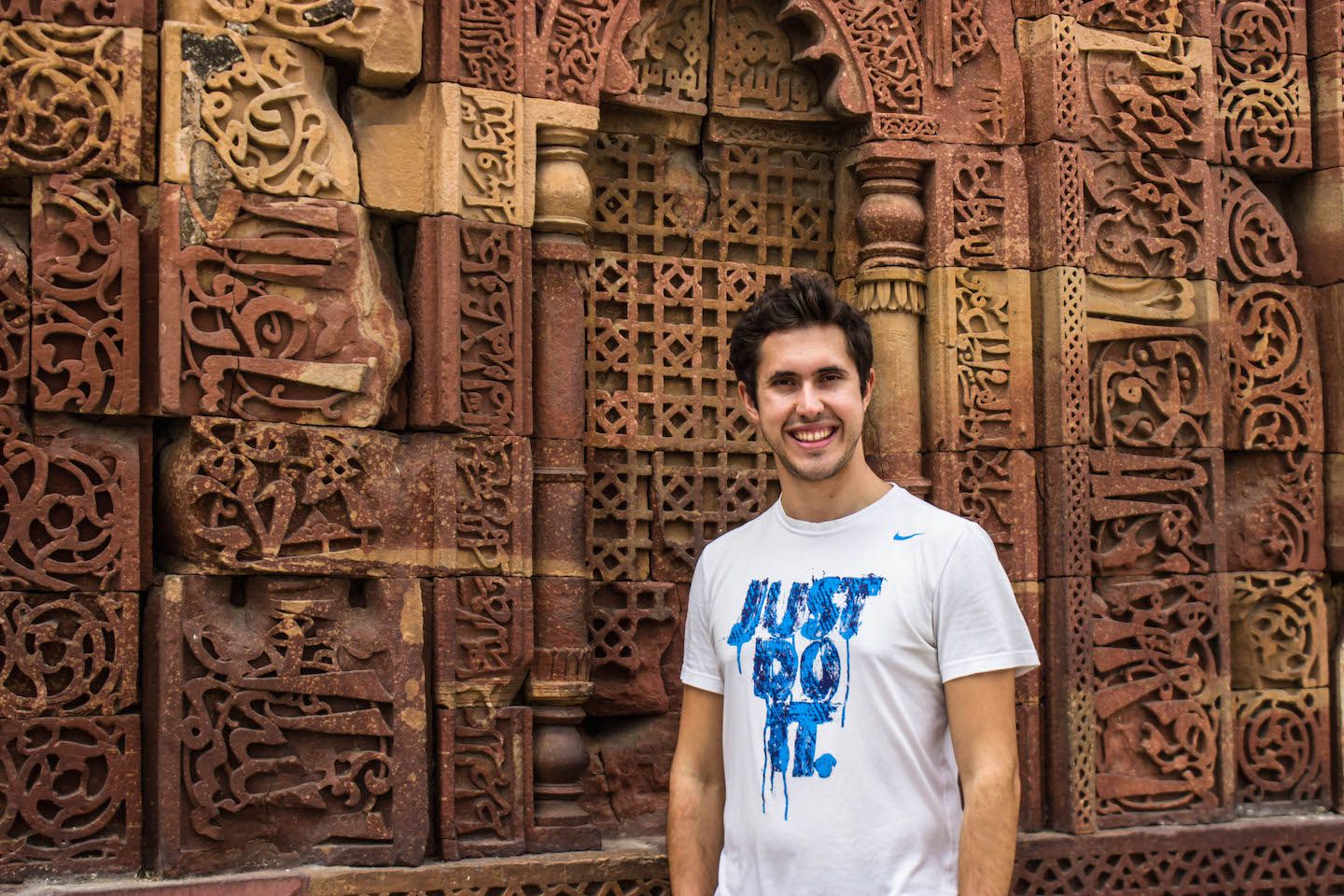 Carlos at the Qutb Minar Complex, New Delhi, India