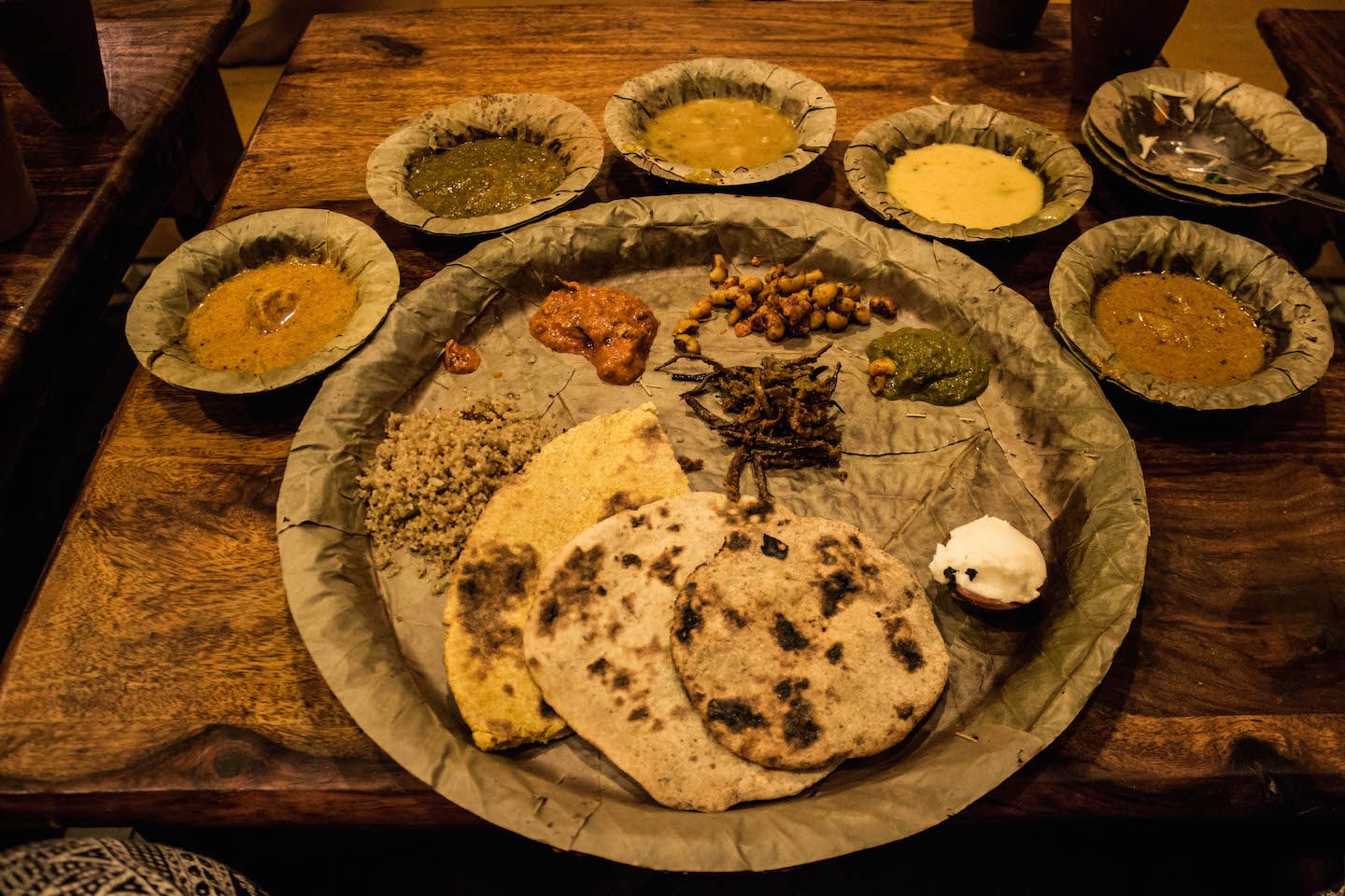 Delicious meal at Choki Dhani, Jaipur, India
