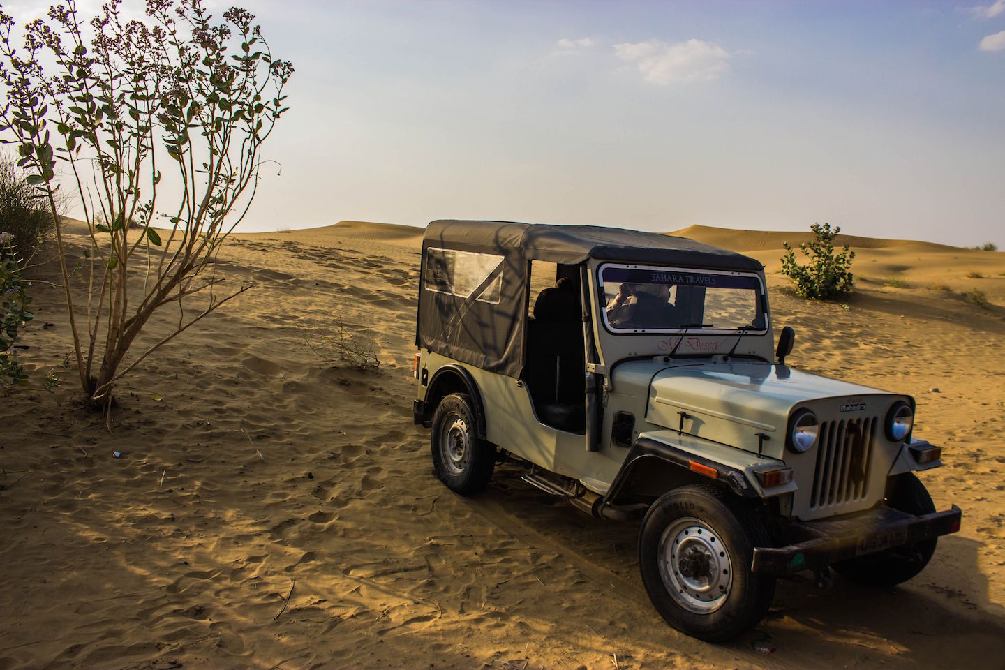 Our jeep in the Thar Desert, Jaisalmer, India