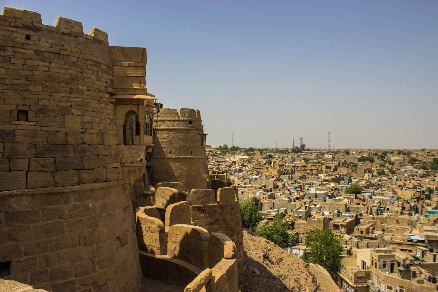 Waving walls of the Jaisalmer Fort, Jaisalmer, India