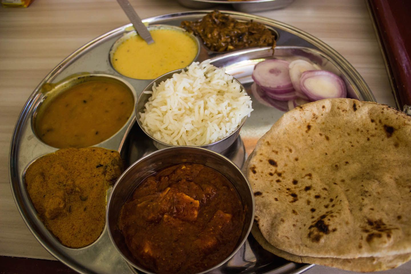 Thali set in Jaisalmer, India