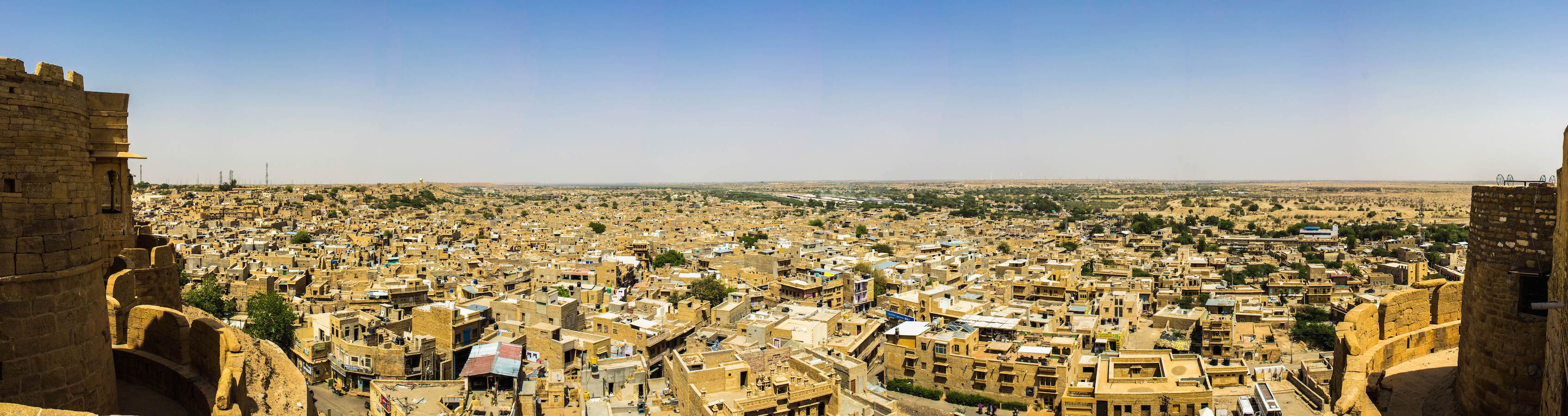 Overlooking the golden city of Jaisalmer, Jaisalmer Fort, India
