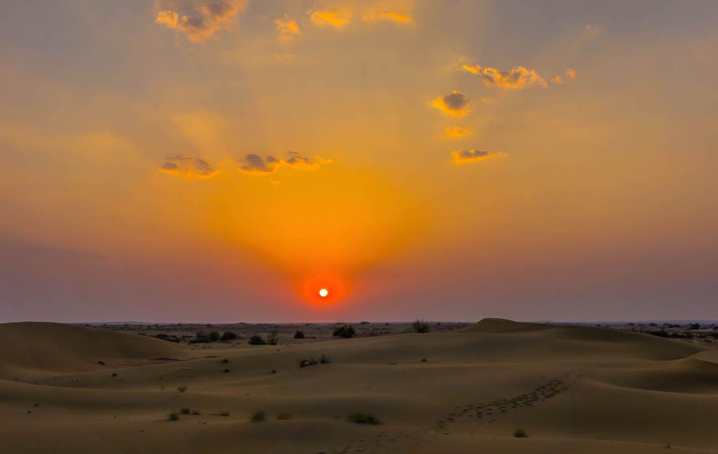 Sunset on the Thar Desert, Jaisalmer, India