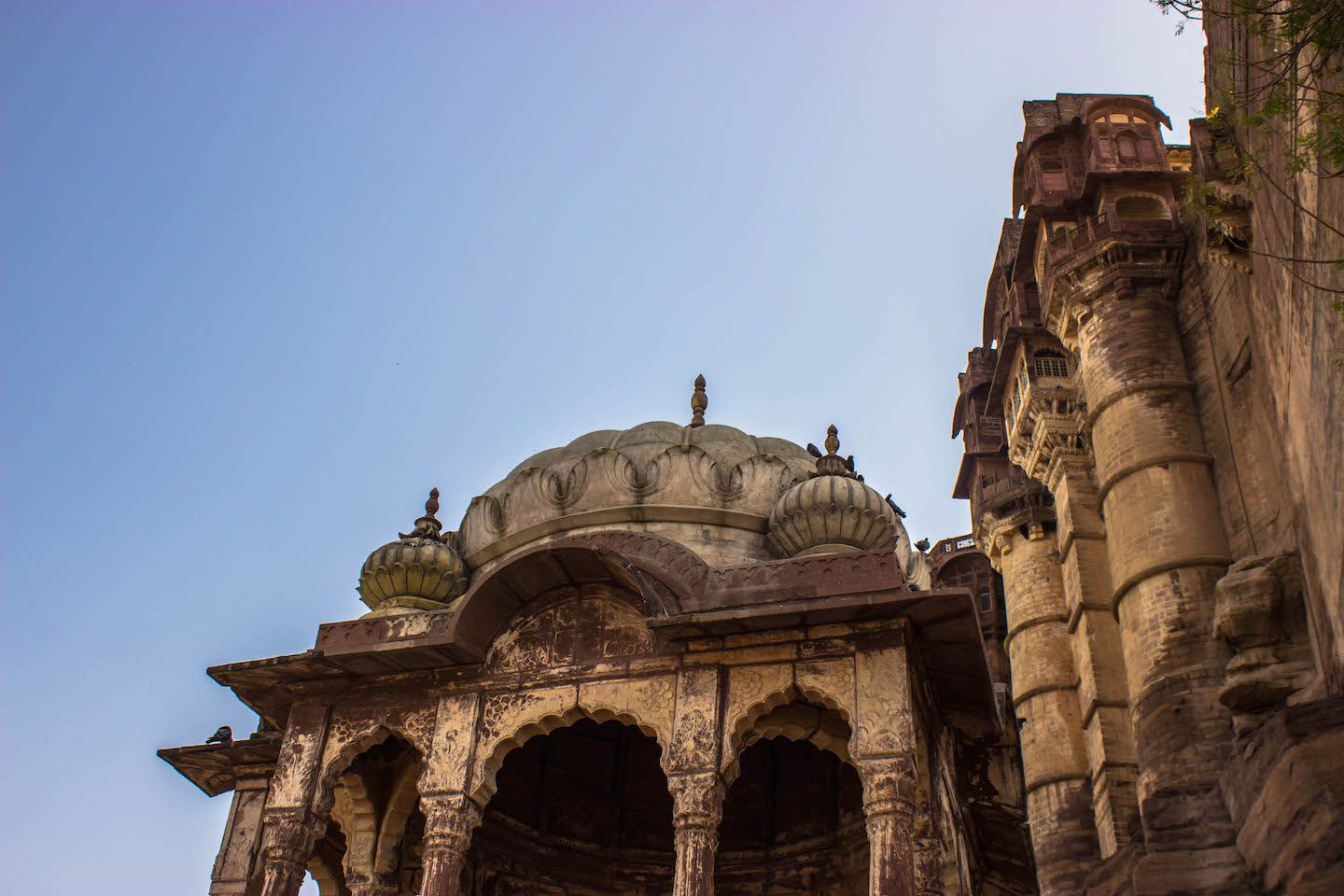 Buildings inside the Mehrangarh Fort in Jodhpur, India